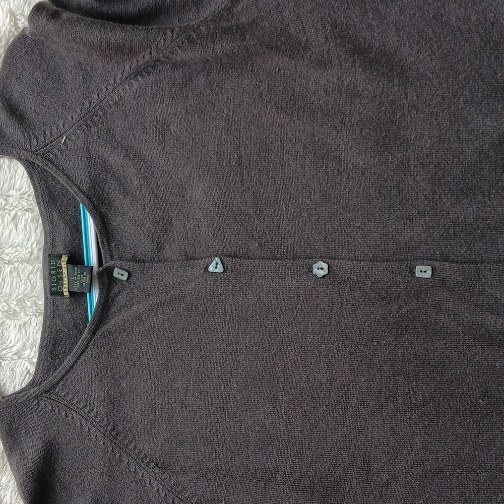 Sigrid Olsen Charcoal Cardigan